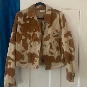 Liz Claborne cow print jacket